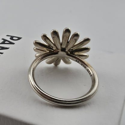 Pandora Sterling Silver Daisy Flower Ring Retired Size 4.75 New 925