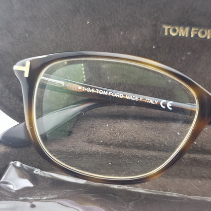 Tom Ford TF5316 056 54-14 Eyeglasses Frames Brown Havana Italy w/ Case Read Desc