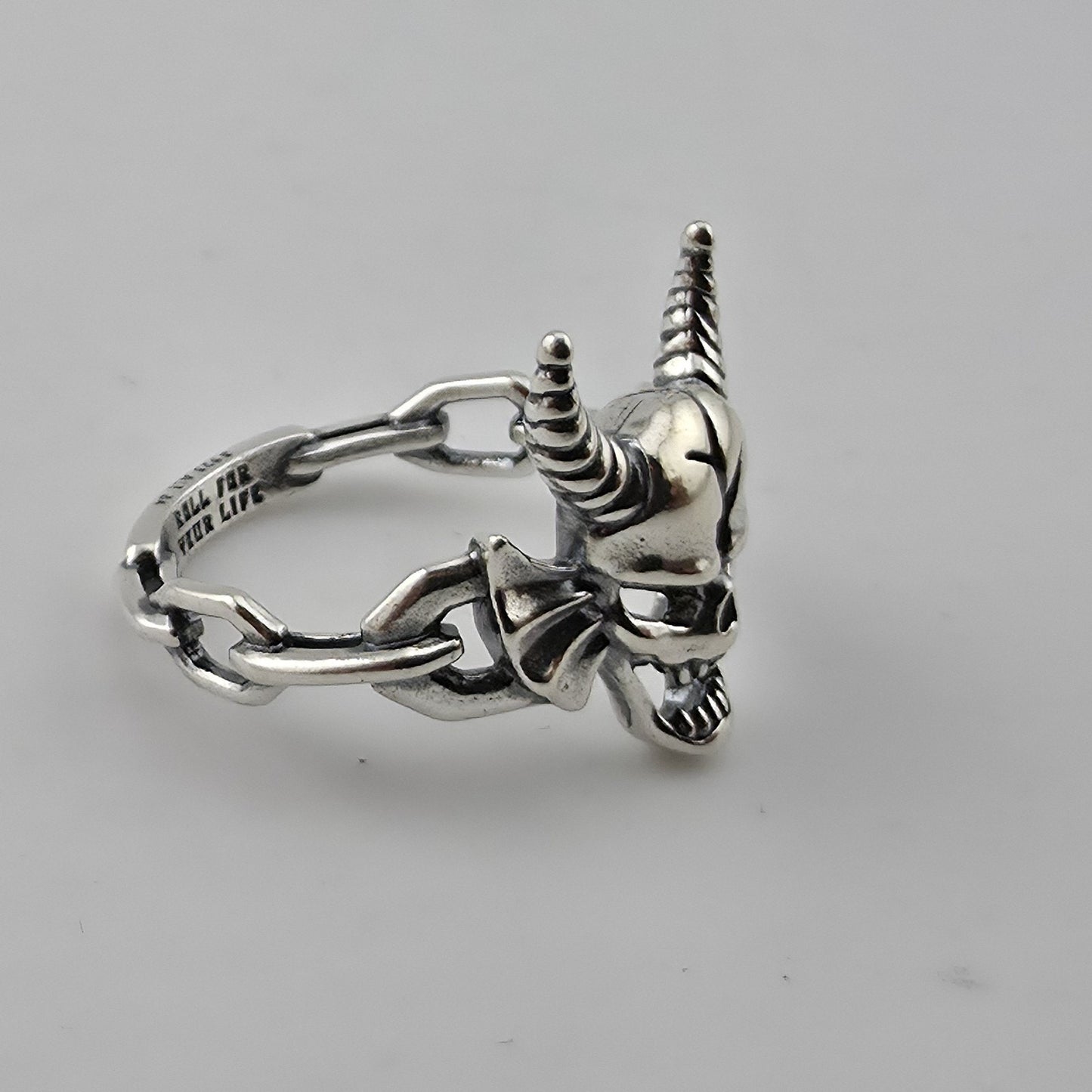 Stranger Things Hellfire Club Ring Sterling Silver S925 ALE Size 54 US 7 New