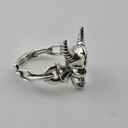 Stranger Things Hellfire Club Ring Sterling Silver S925 ALE Size 54 US 7 New