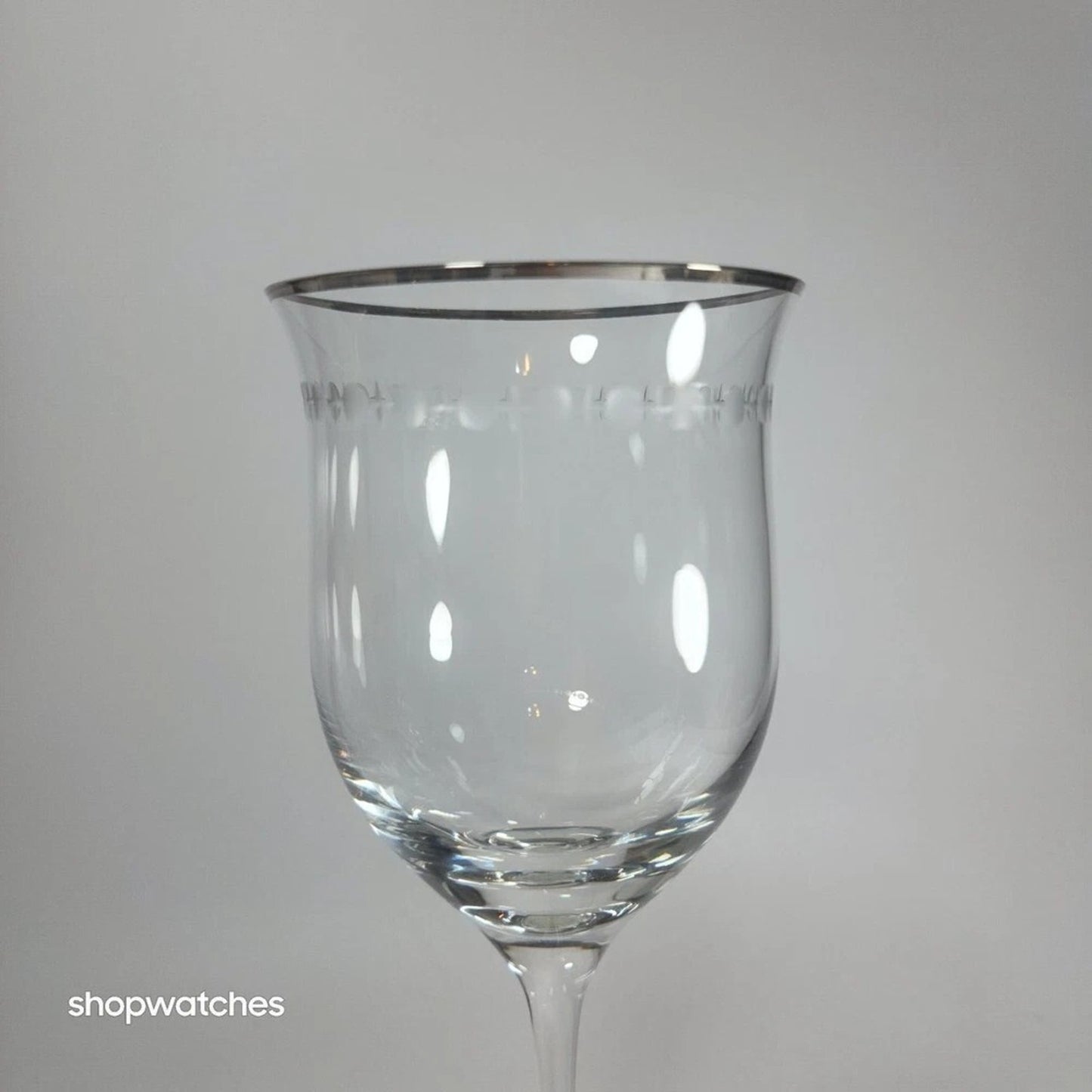 Lenox Pearl Platinum Crystal Iced Beverage Glass Goblet Set 20 Pc Elegant