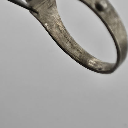 Vintage Mid Century Sterling Silver Turquoise Baby Ring Size 2.75 Petite Pinky