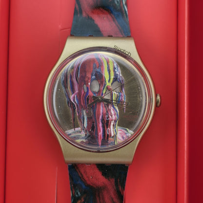Swatch Originals WE'RE ALL GONNA DIE FORRON Skull Watch 42mm SUOZ115 New In Box