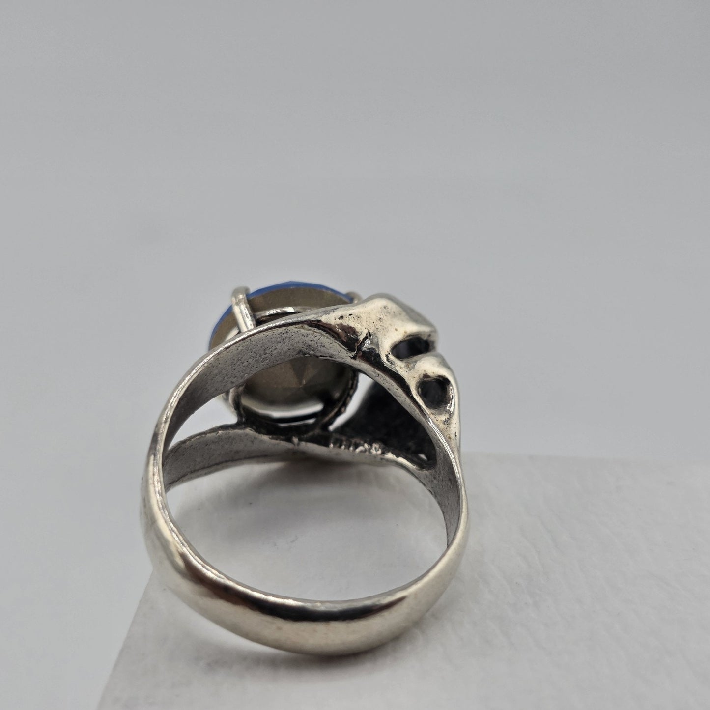 Noa Zuman Sterling Silver Blue Stone Ring Size 9 925 Statement Cocktail Ring