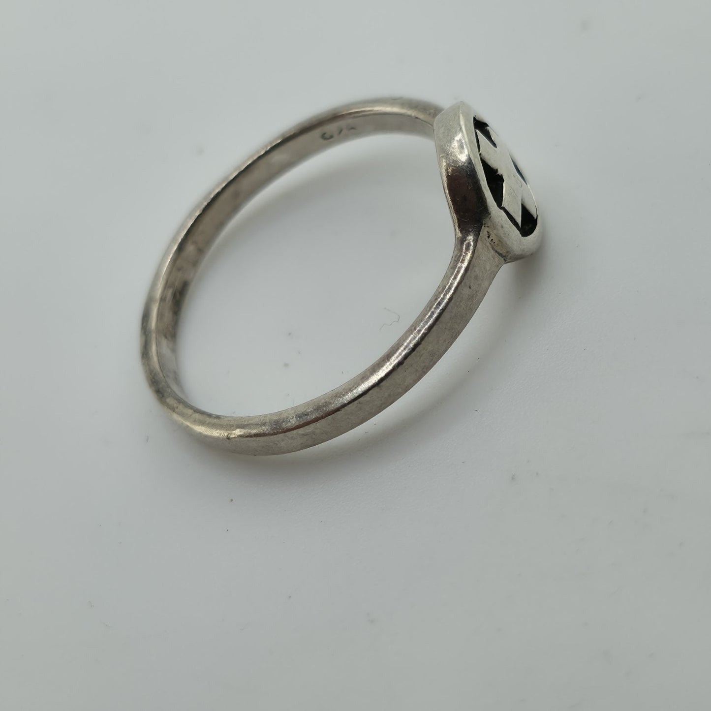 Sterling Silver Cross Ring Size 8.75 925 Dainty Minimalist Religious Band