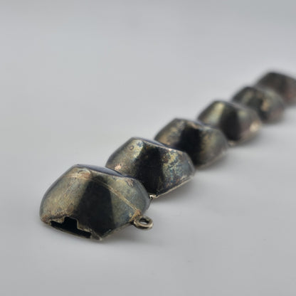 Vintage Taxco Mexico 925 Sterling Silver Blue Sodalite Link Bracelet 6.75 Signed