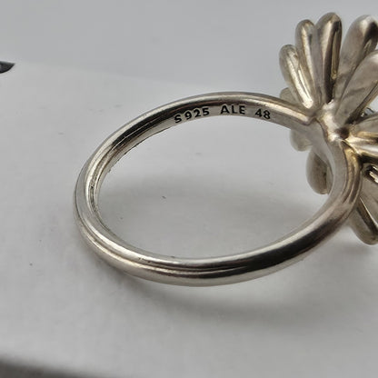 Pandora Sterling Silver Daisy Flower Ring Retired Size 4.75 New 925