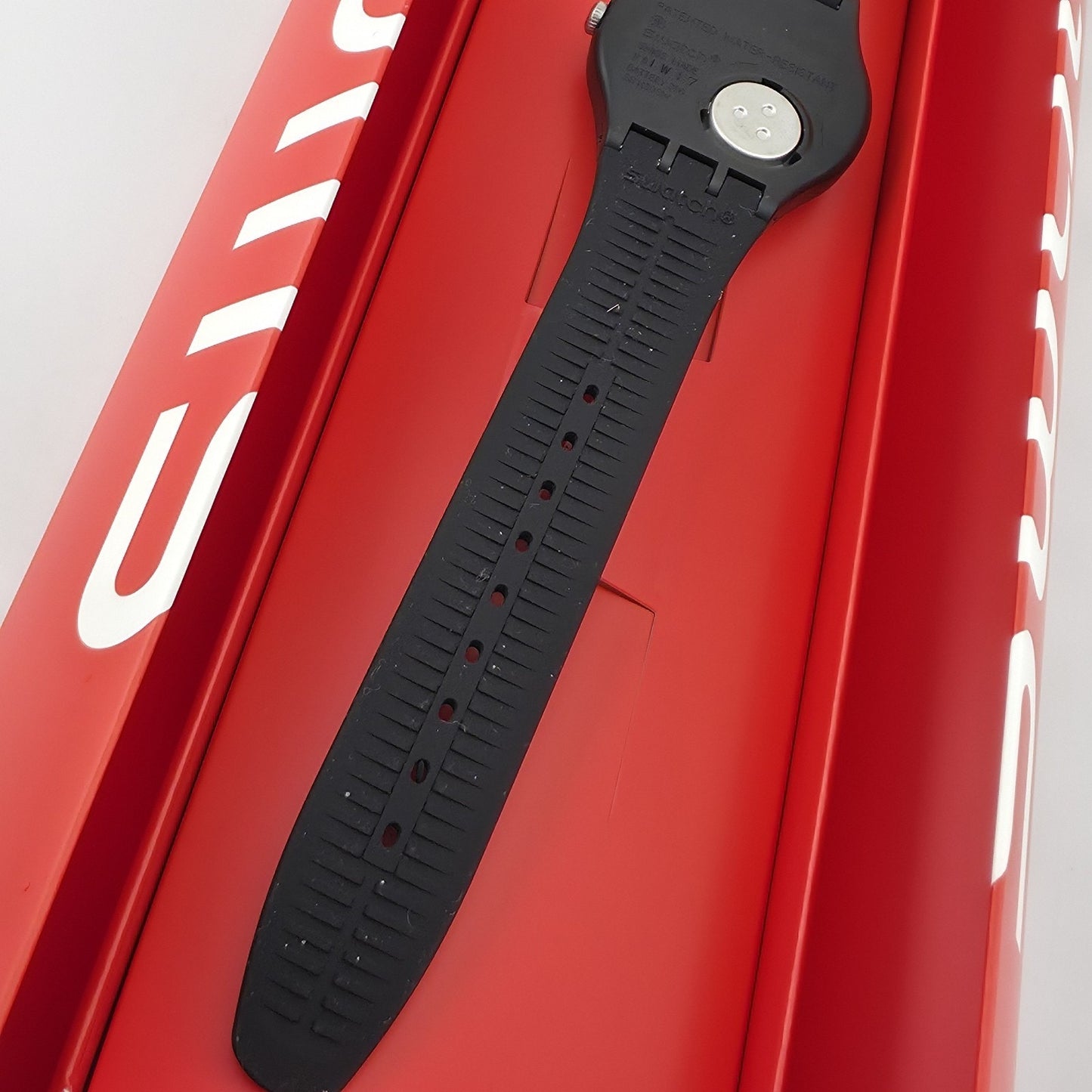 NEW Swatch Around The Strap Black Neon Watch SUOB146 Unisex