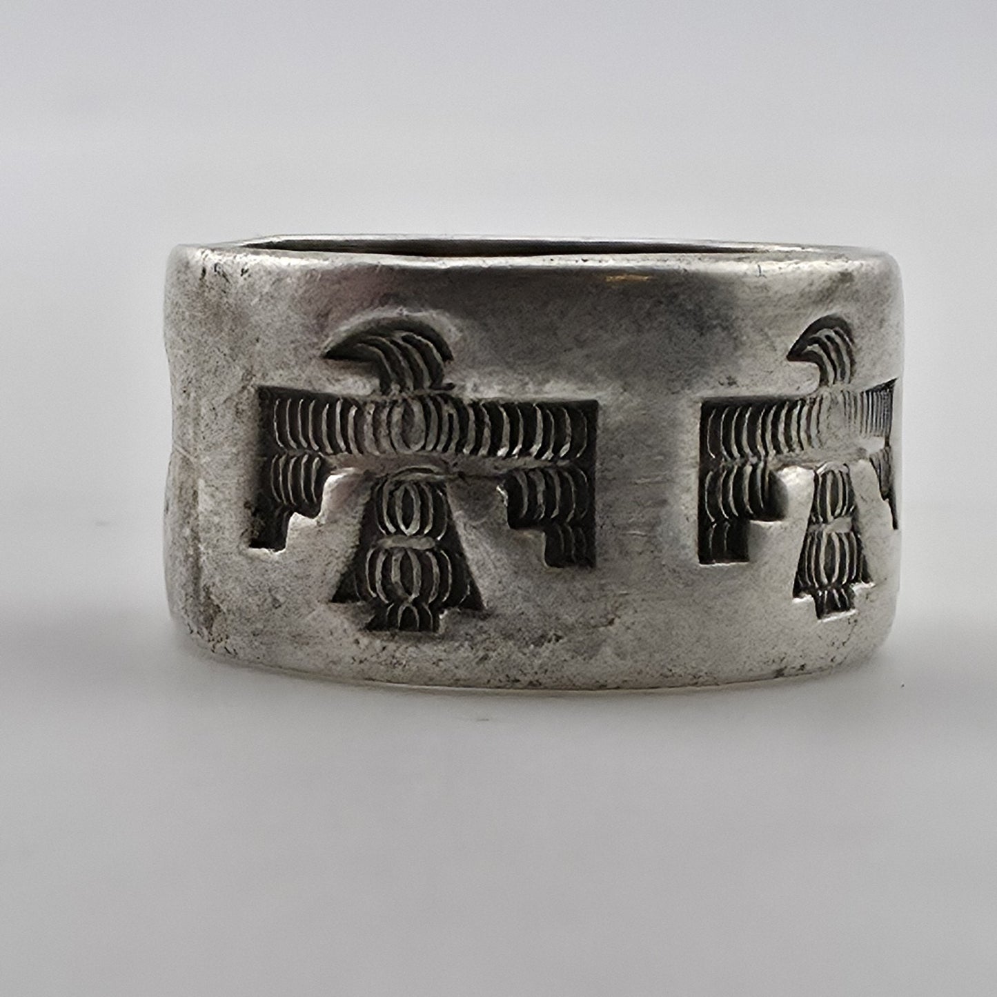 Vintage Bell Trading Post Navajo Thunderbird Ring Sterling Silver 925 Size 5