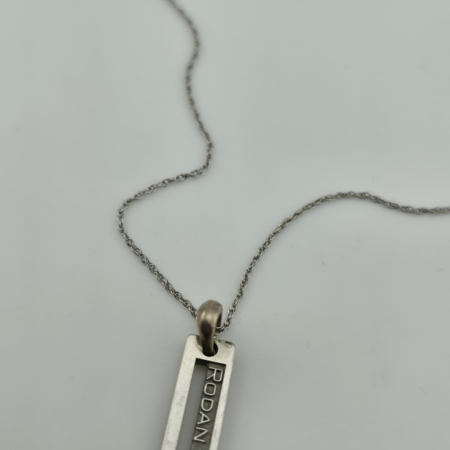 Rodan + Fields Sterling Silver Bar Pendant Necklace 925 16” 3.9g