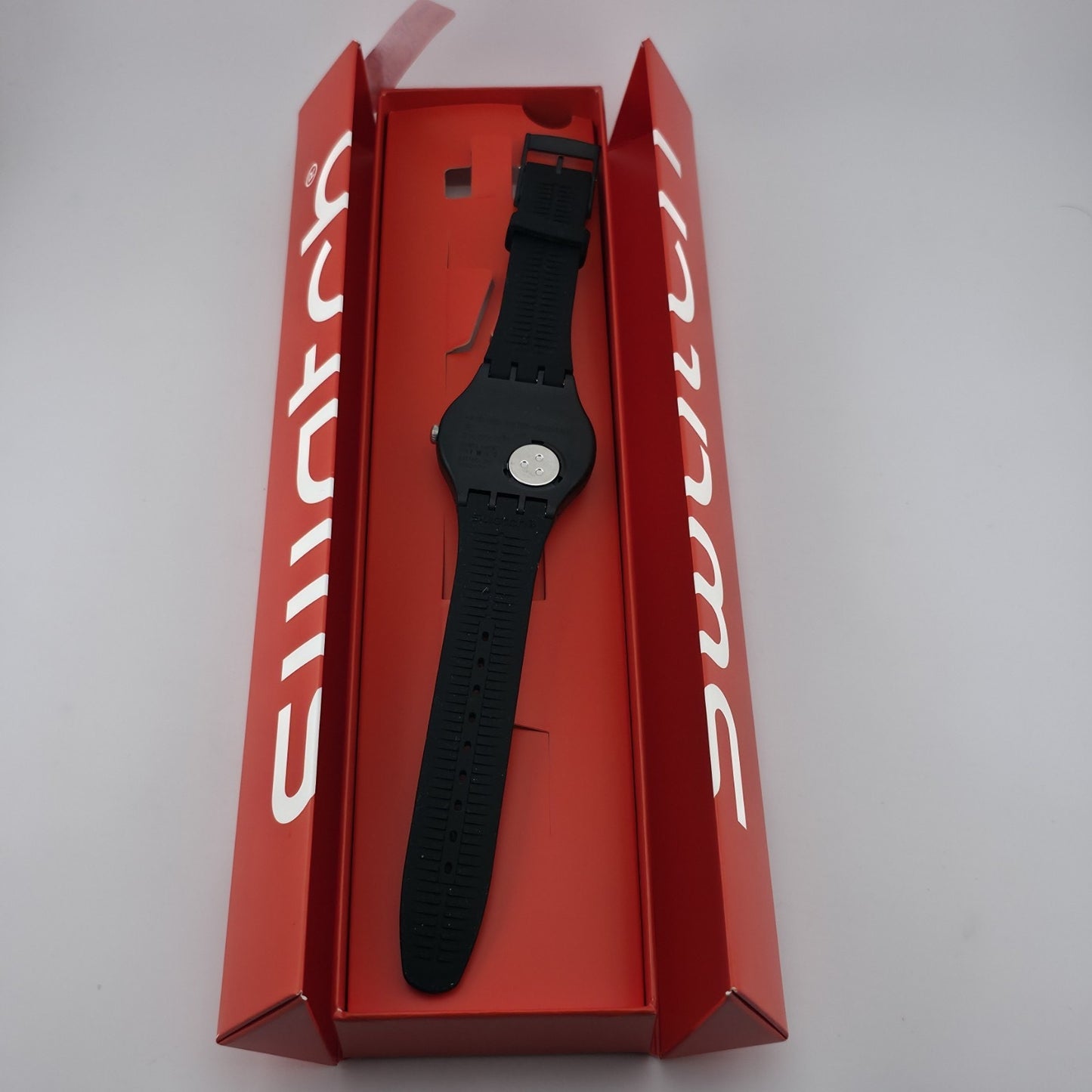 NEW Swatch Around The Strap Black Neon Watch SUOB146 Unisex