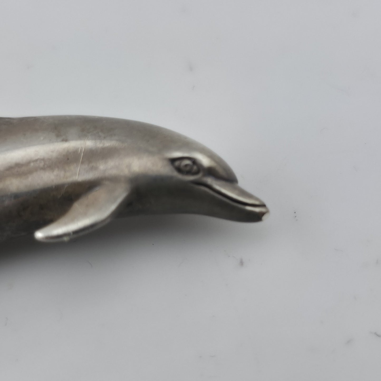 Vintage Sterling Silver Dolphin Brooch Pin 925 Figural Ocean Marine Jewelry KBN