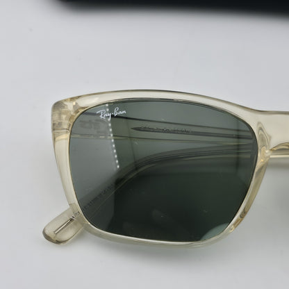 Vintage Ray-Ban Cats 3000 Bausch / Lomb Sunglasses Crystal Frame Green Lens Case