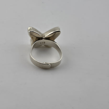 Sterling Silver Butterfly Ring Real Butterfly Wing Inlay Adjustable 925 Statemen