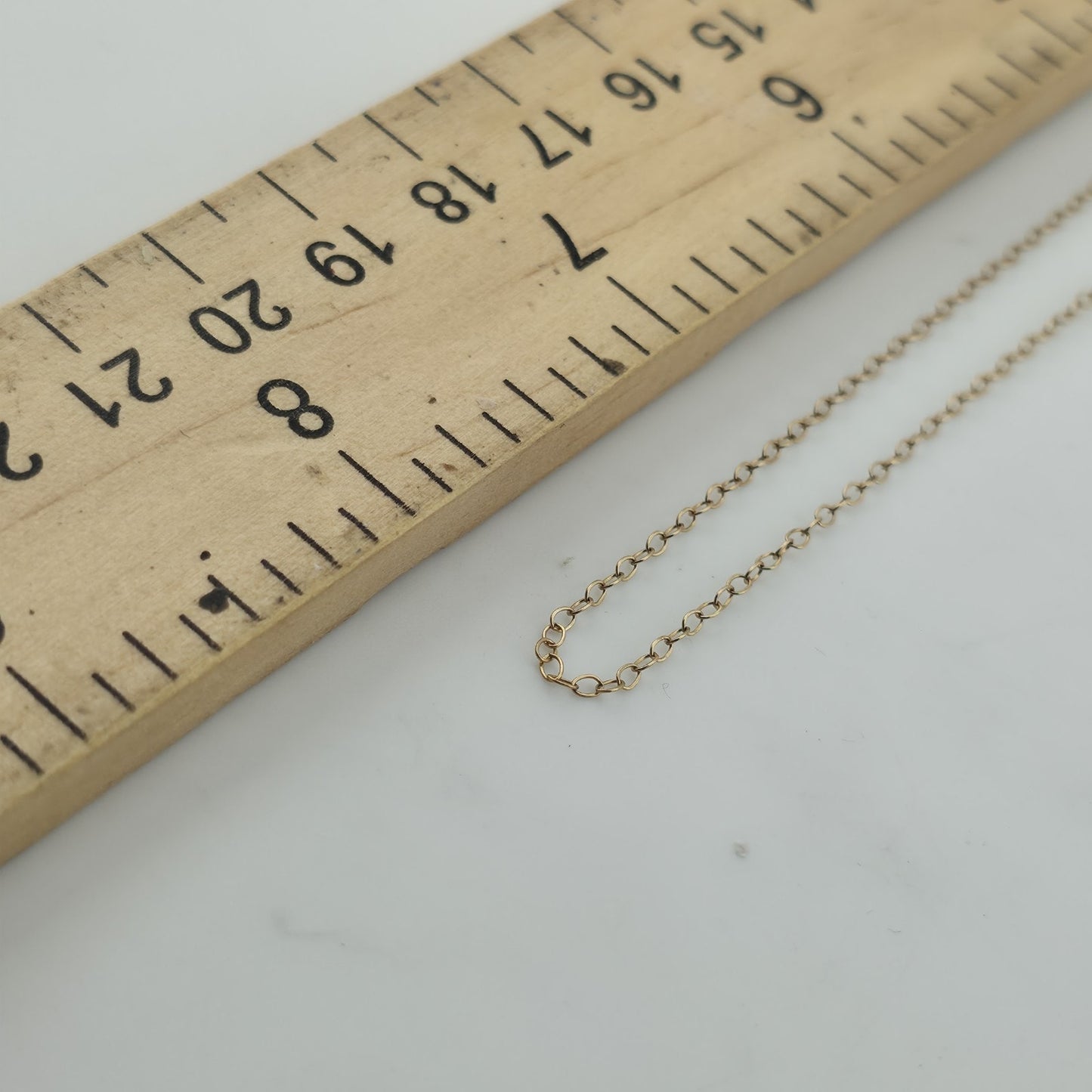 1/20 14K Gold Filled Chain Necklace 16” MSCO Dainty Thin Chain Vintage