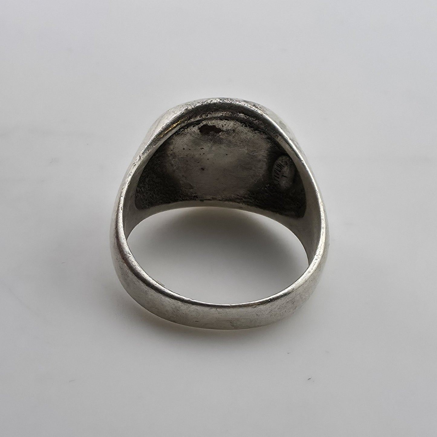 Vintage Sterling Silver Modernist Ring Mid-Century Size 8 Abstract