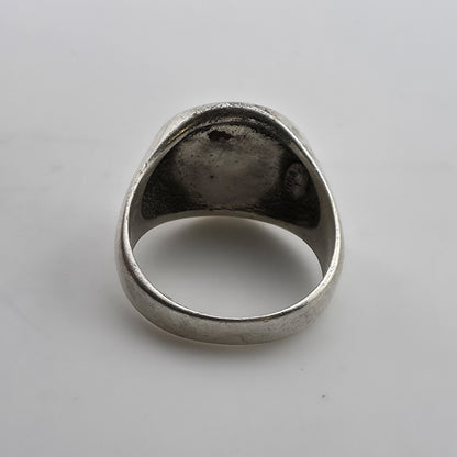 Vintage Sterling Silver Modernist Ring Mid-Century Size 8 Abstract