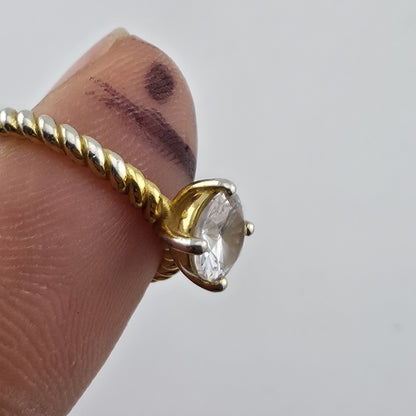 GOLD TONE STERLING SILVER RING