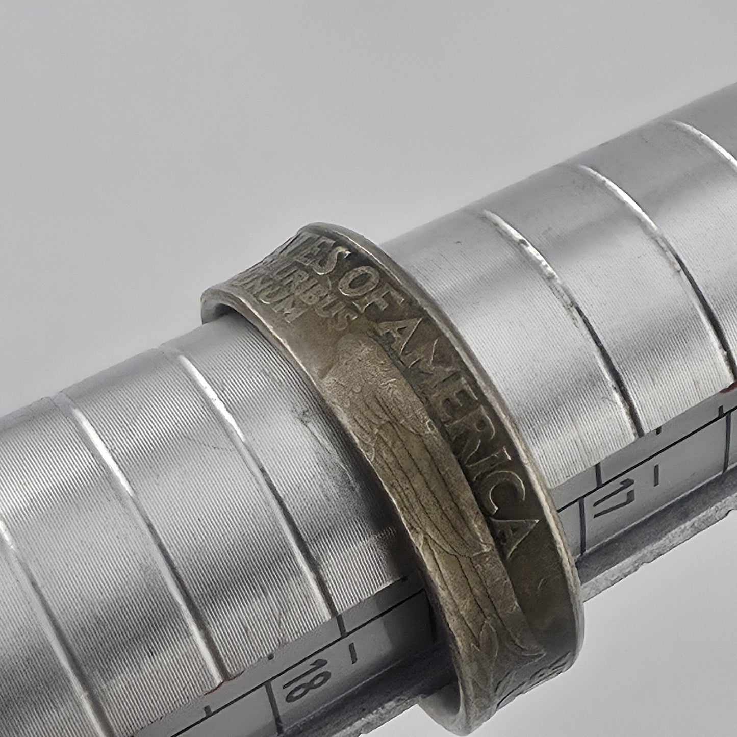 1998 USA Quarter Coin Ring Size 7 Handmade Americana Band Jewelry
