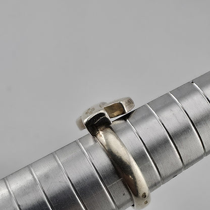 Sterling Silver Abstract Criss Cross Ring Size 6.5 Modern Geometric 925 Artisan
