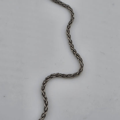 Vintage 925 Sterling Silver Wheat Chain Necklace 16” 5.2g