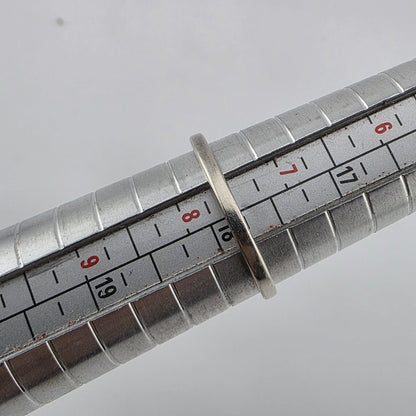 Vintage Sterling Silver Ring SARAH COVENTRY Emerald-Cut Garnet Solitaire 7.75