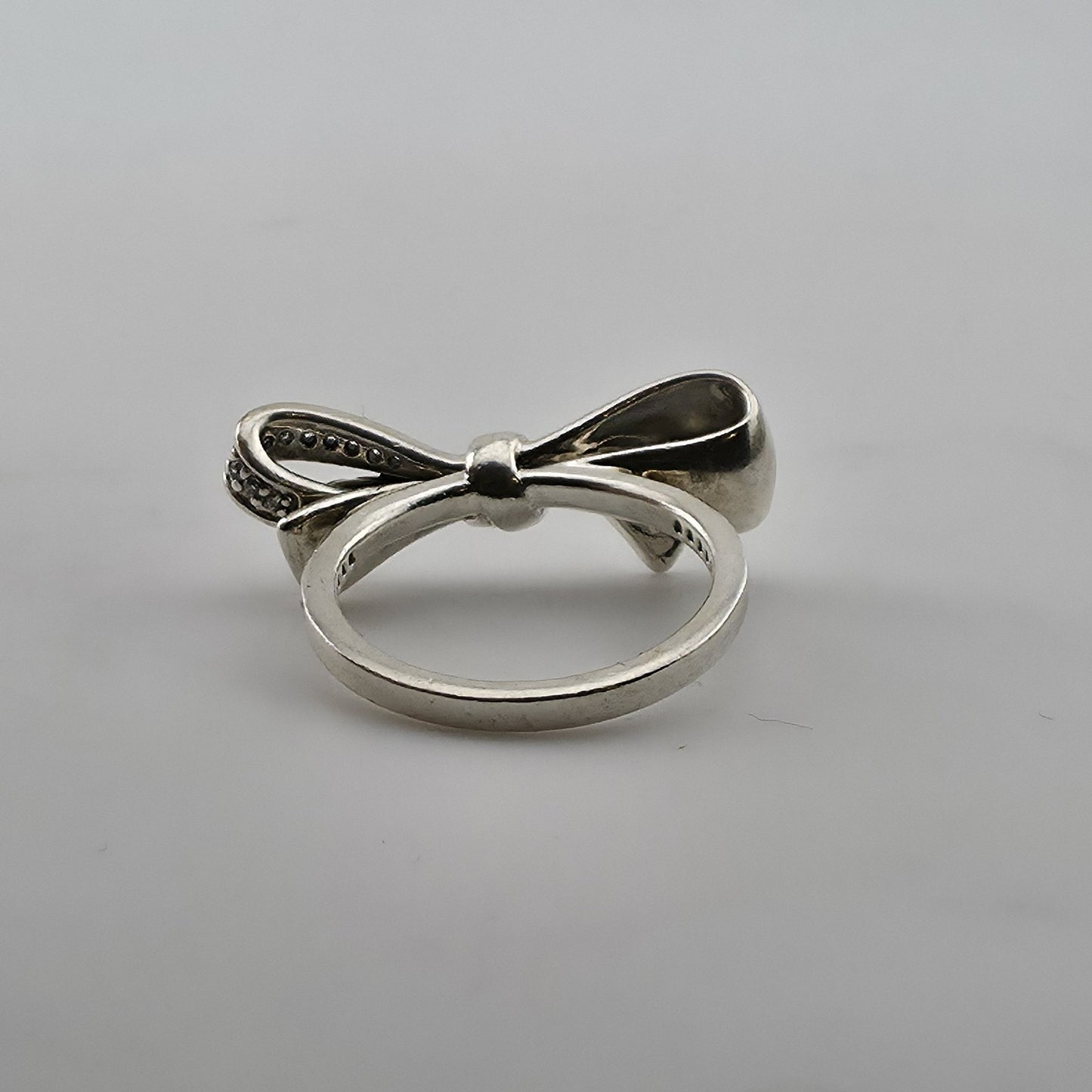 Pandora Sterling Silver Brilliant Bow Ring Size 5 ALE 50 New In Box Jewelry