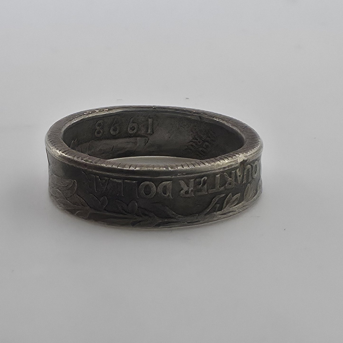 1998 USA Quarter Coin Ring Size 7 Handmade Americana Band Jewelry