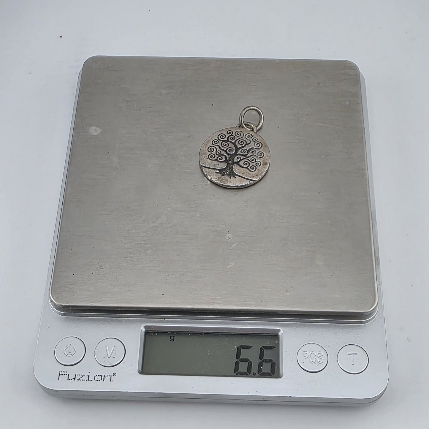 Sterling Silver Tree of Life Pendant 925 Round Charm 6.6g