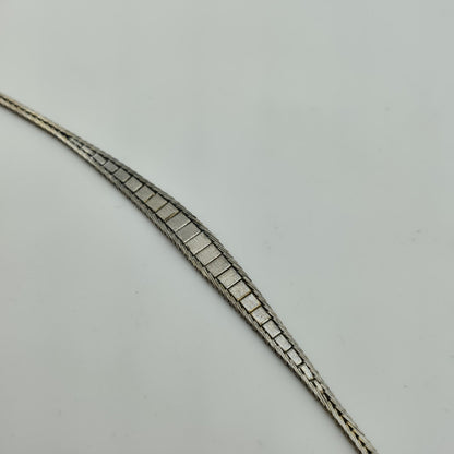 Sterling Silver Bracelet Two Tone Bracelet Panel Link 7" Vintage