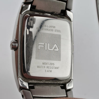 Fila Women’s Silver Tone Blue Dial Watch Stainless Steel New Battery Size 5.5