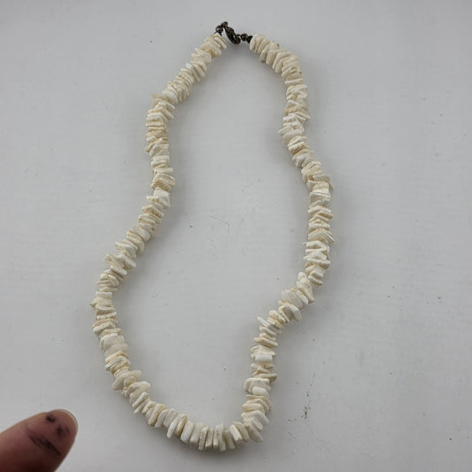 Vintage Puka Shell Vintage Shell Chip Necklace 18” White Beach Boho Surf Choker