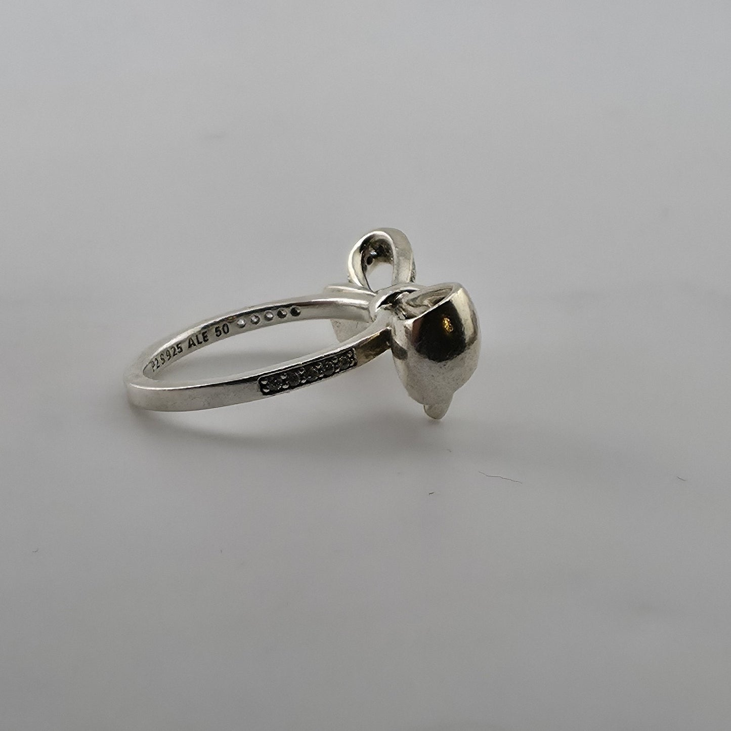 Pandora Sterling Silver Brilliant Bow Ring Size 5 ALE 50 New In Box Jewelry