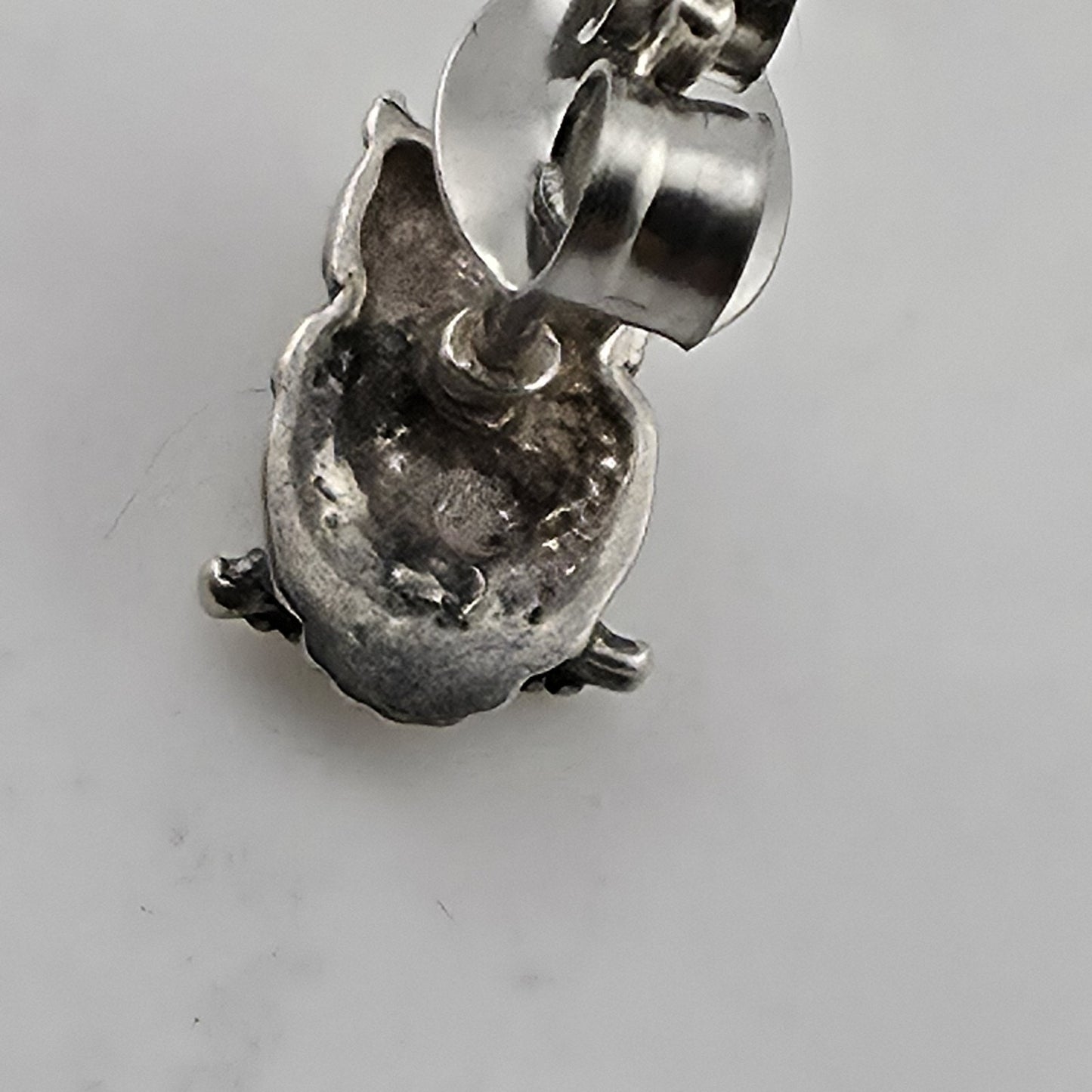 Vintage Sterling Silver Owl Stud Earrings 925 Tiny Bird Animal Jewelry