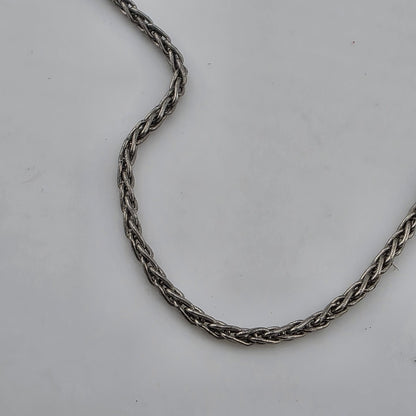 Vintage 925 Sterling Silver Wheat Chain Necklace 16” 5.2g
