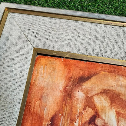 Maux 1959 Oil Painting Framed Abstract Expressionism Mid Century PostWar Art MCM