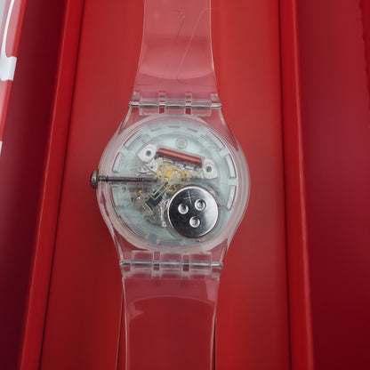 Swatch Vitamine Boost SUOK115 Orange Slice Clear Watch New in Box Swiss