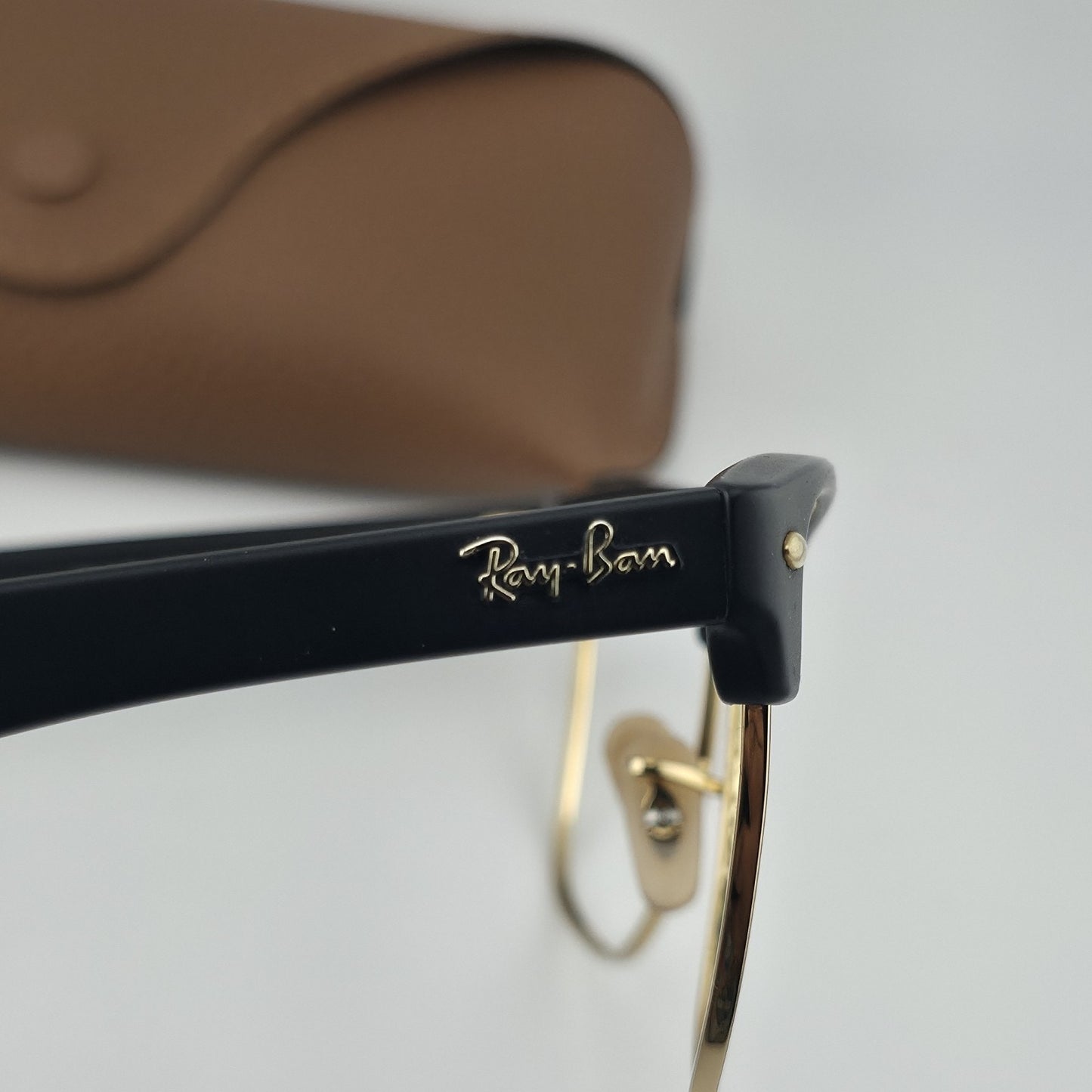 Ray-Ban RB4175 877 Eyeglass Frames Black Gold 57-16 145 Italy w/ Case No Lenses