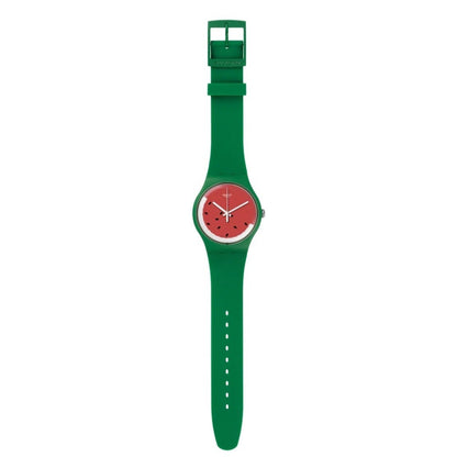 NEW SWATCH SWISS LIMITED WATERMELON WATCH TOO COOL GREEN PASTEQUE SUOG109 41MM