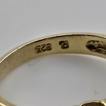 Bella LuceBlue And White Cubic Zirconia 18K Yellow Gold Over Sterling Silver 8