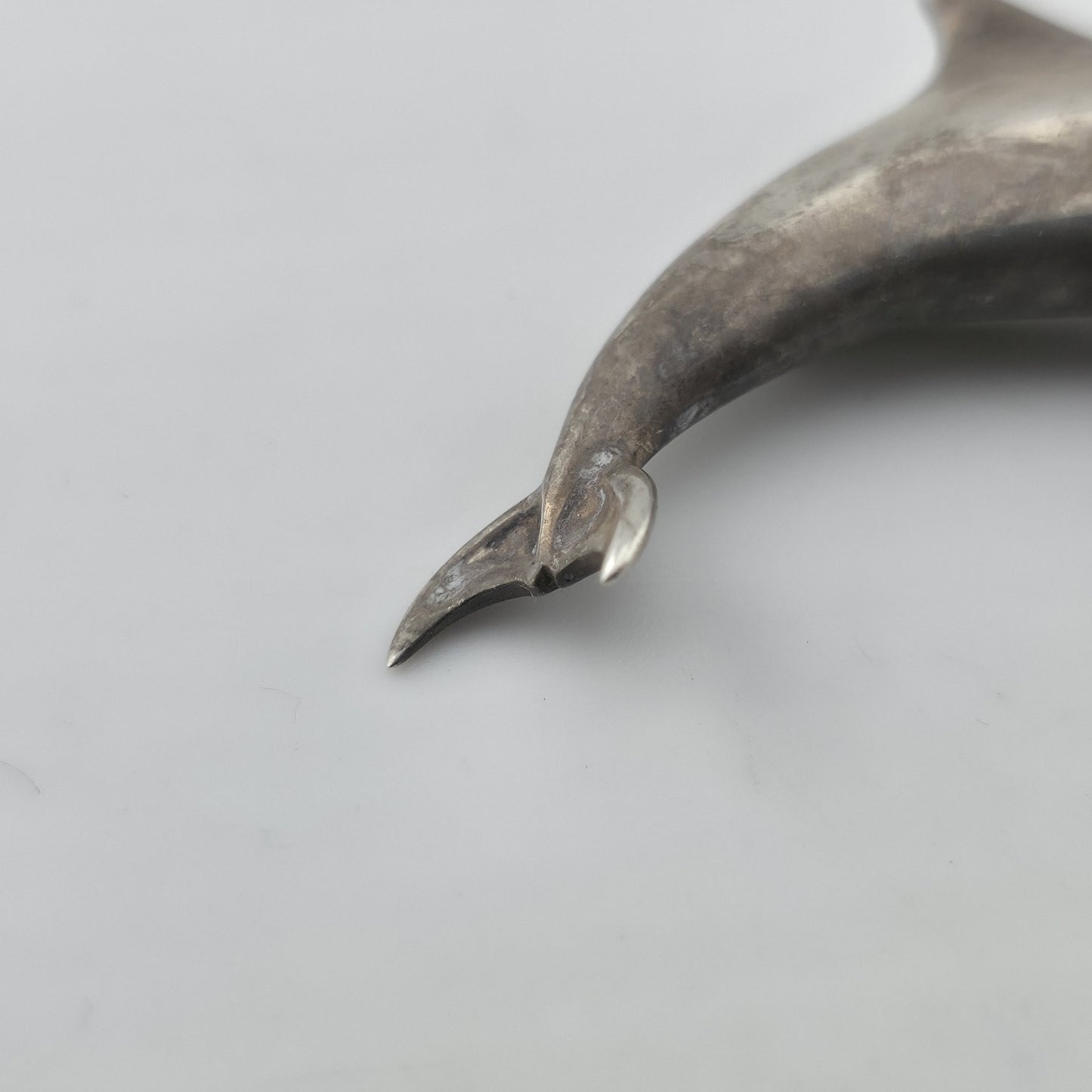 Vintage Sterling Silver Dolphin Brooch Pin 925 Figural Ocean Marine Jewelry KBN