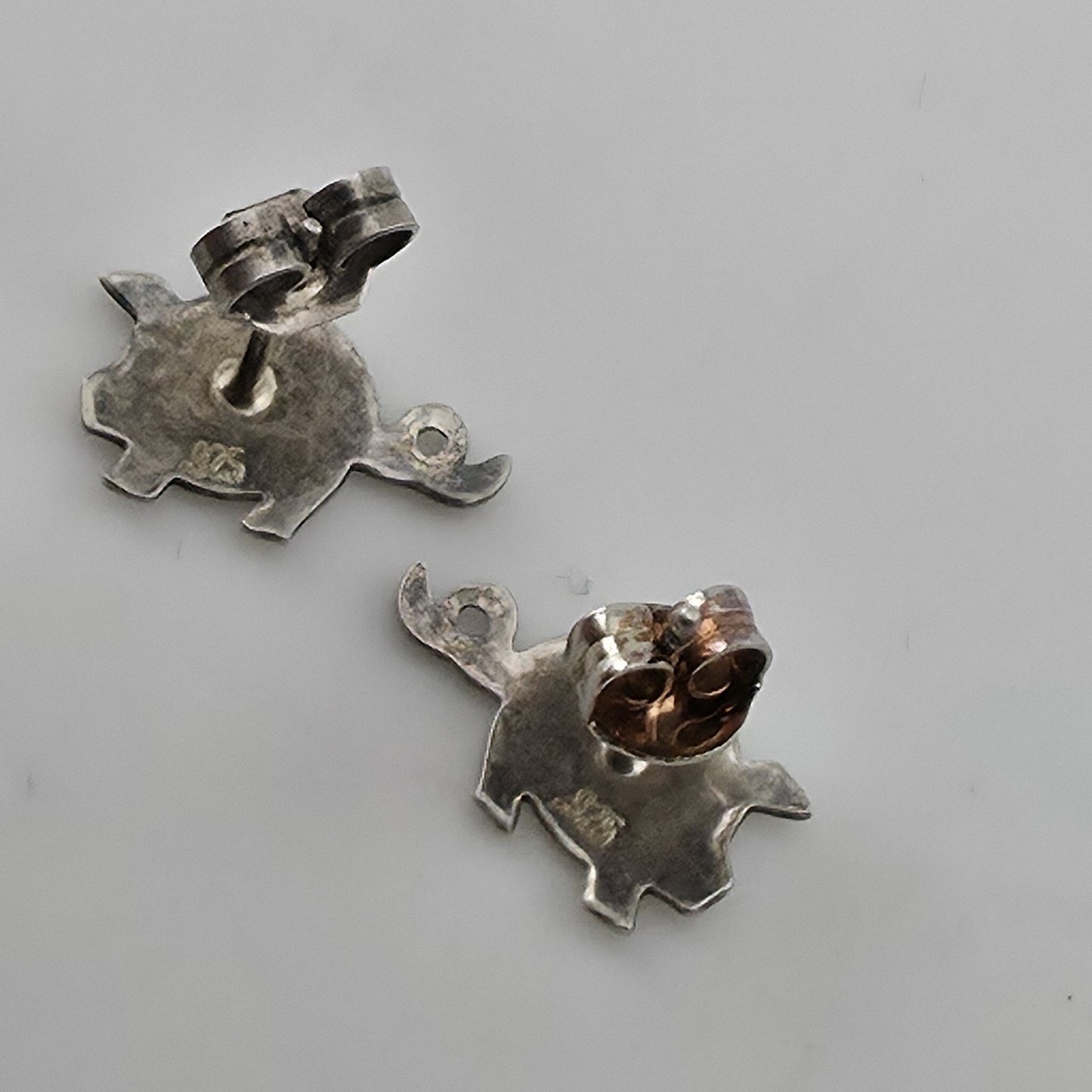 Vintage 925 Sterling Silver Pig Stud Earrings Cute Farm Animal Minimalist Jewelr