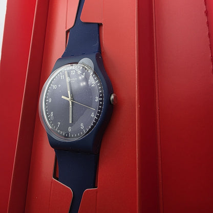 Swatch MONO BLUE Number Dial 41mm Men's Watch SUON112 Unisex New