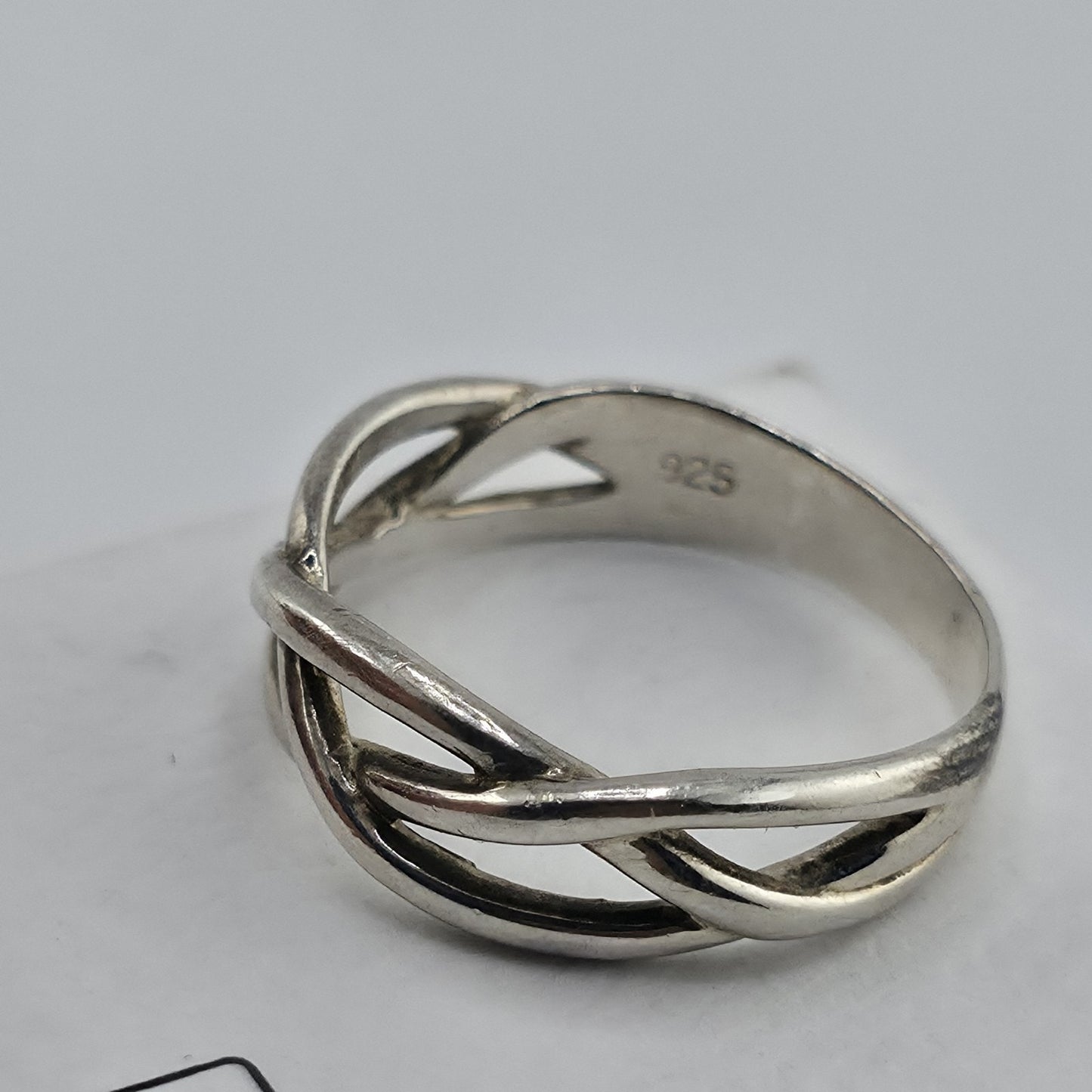 Sterling Silver Love Knot Ring Size 9.5 925 Open Celtic Infinity Band