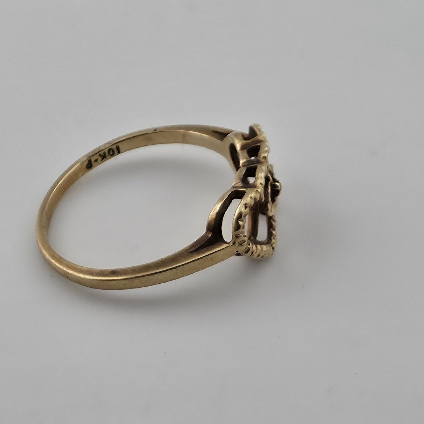10K Gold Diamond Heart Ring Size 5.75 Vintage Jewelry