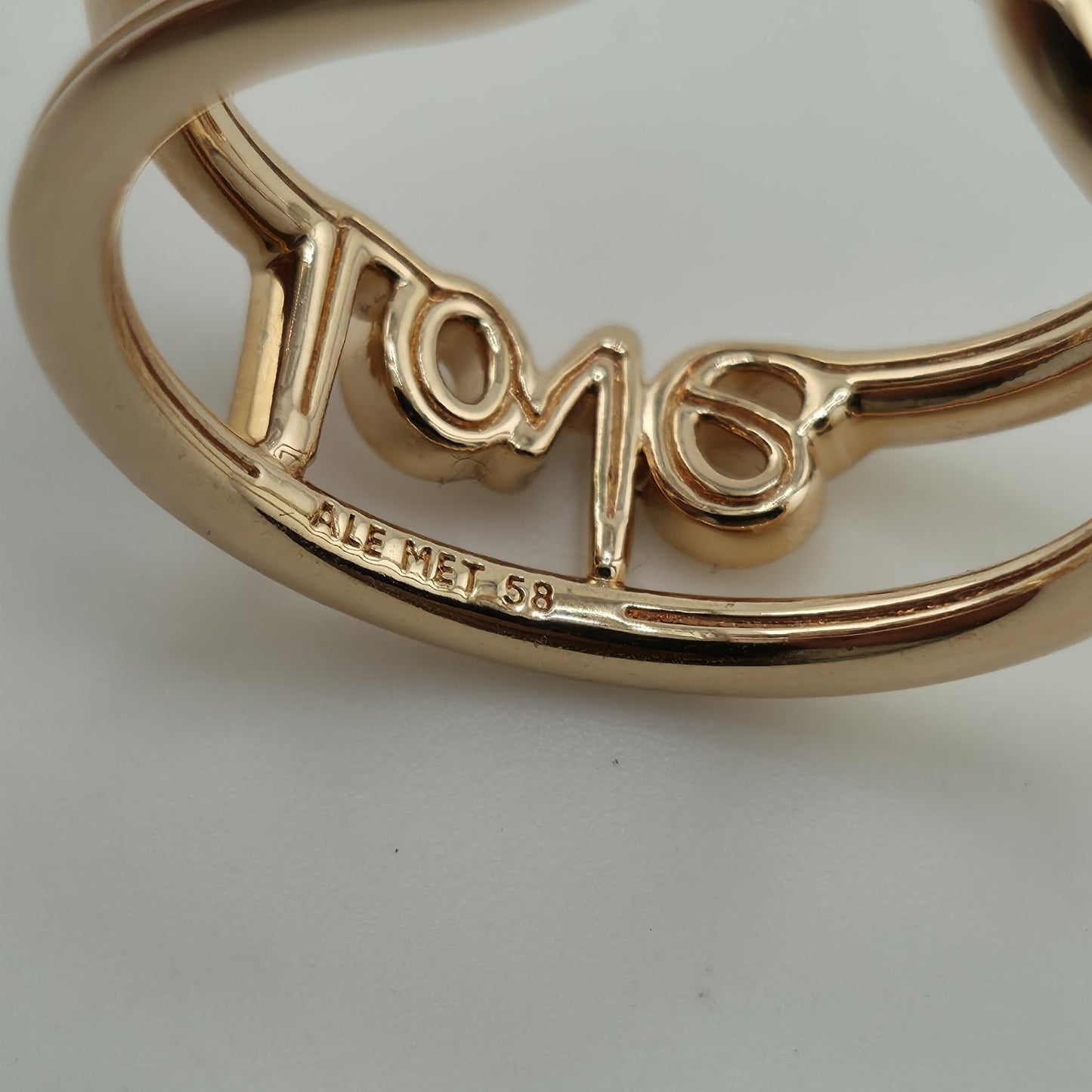 Pandora ME 14K Rose Gold Plated Love Open Band Ring Size 8 Retired ALE New