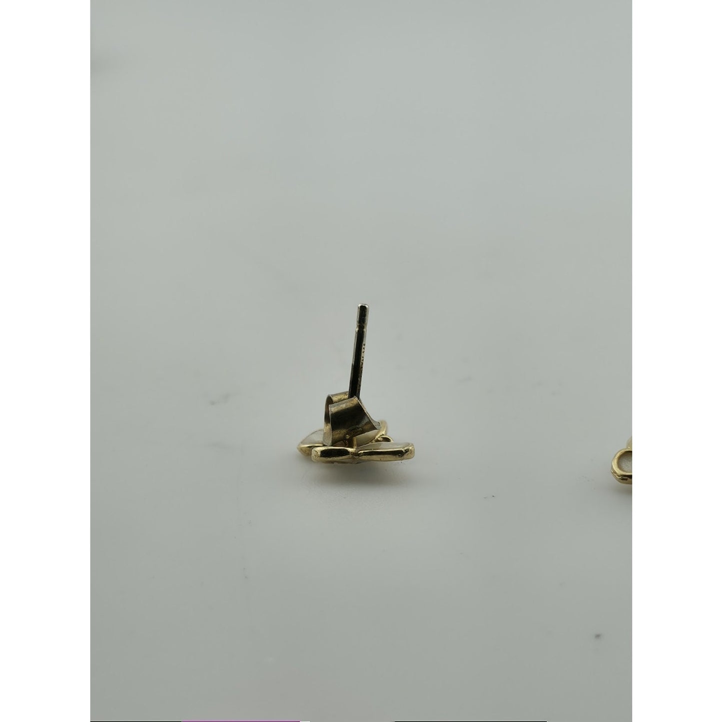 Butterflies Earrings Sterling Silver Mother Of Pearl Gold Plated Studs Dyad Ital
