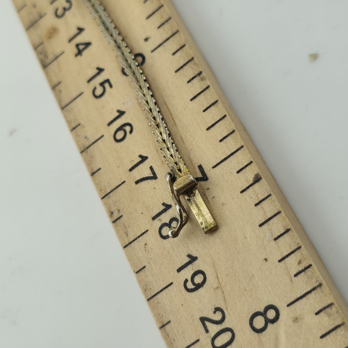 Sterling Silver Bracelet Two Tone Bracelet Panel Link 7" Vintage