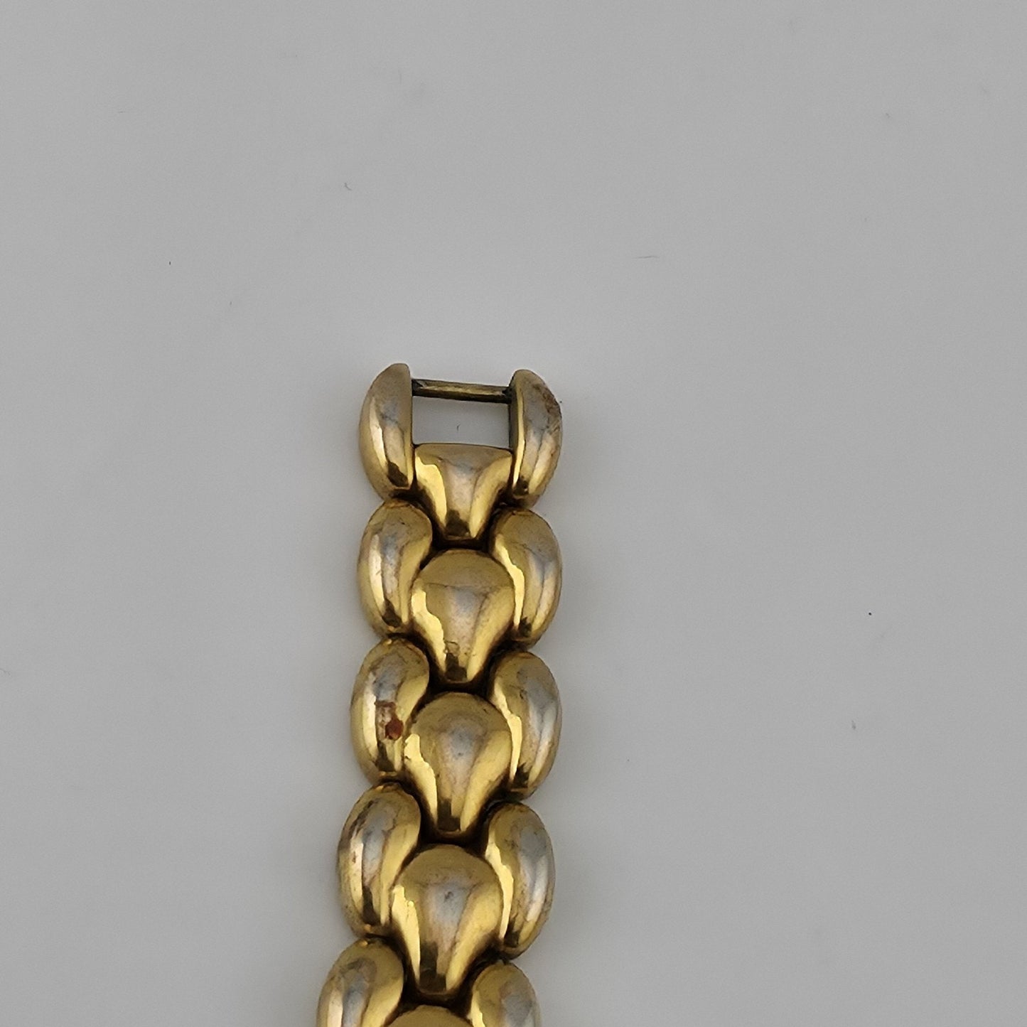 Black Hills Gold Quartz Women’s Watch Gold Tone Leaf Dial Working 6.75"