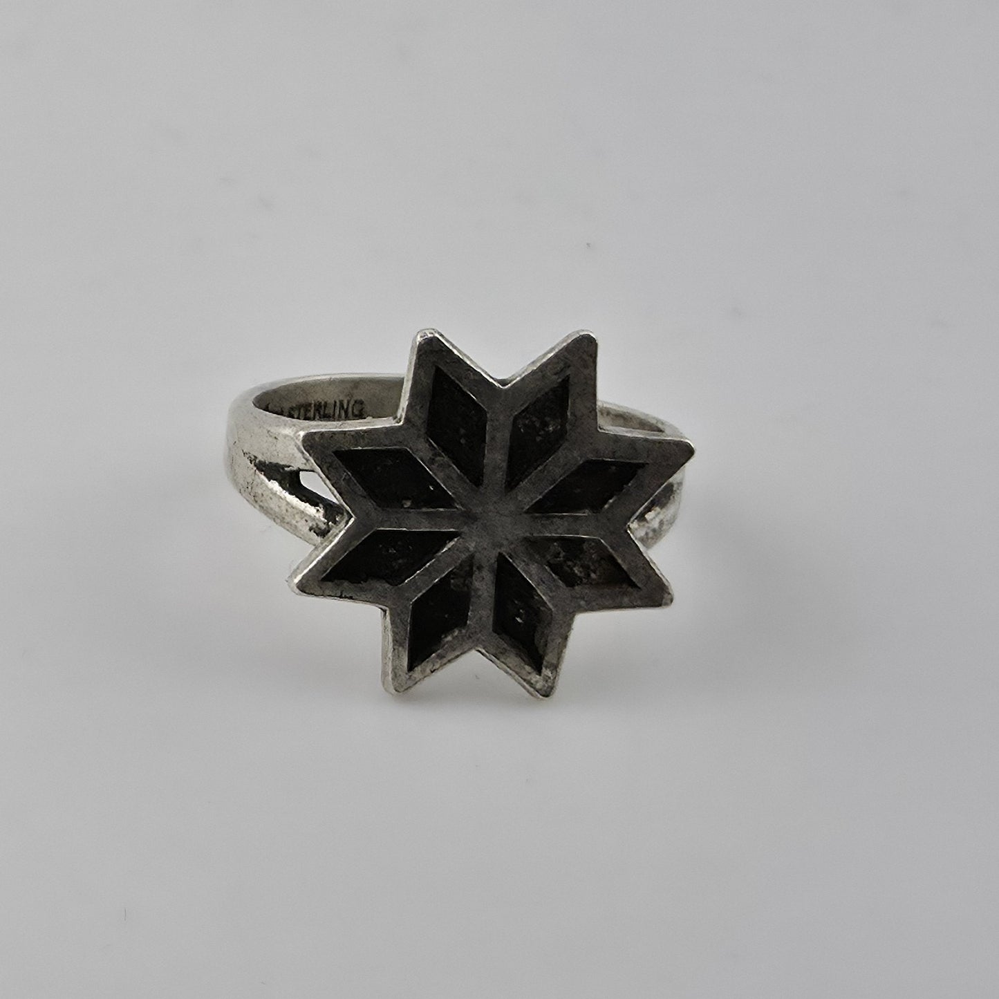 Vintage Mid Century Sterling Silver 8 Point Star Ring 6.25 Bell Trading Post